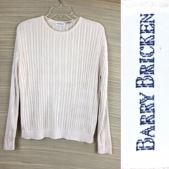 Barry Bricken Cream 0 Silk Knit Sweater 
